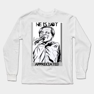 Illustration of Mark E Smith (He is not appreciated) Long Sleeve T-Shirt